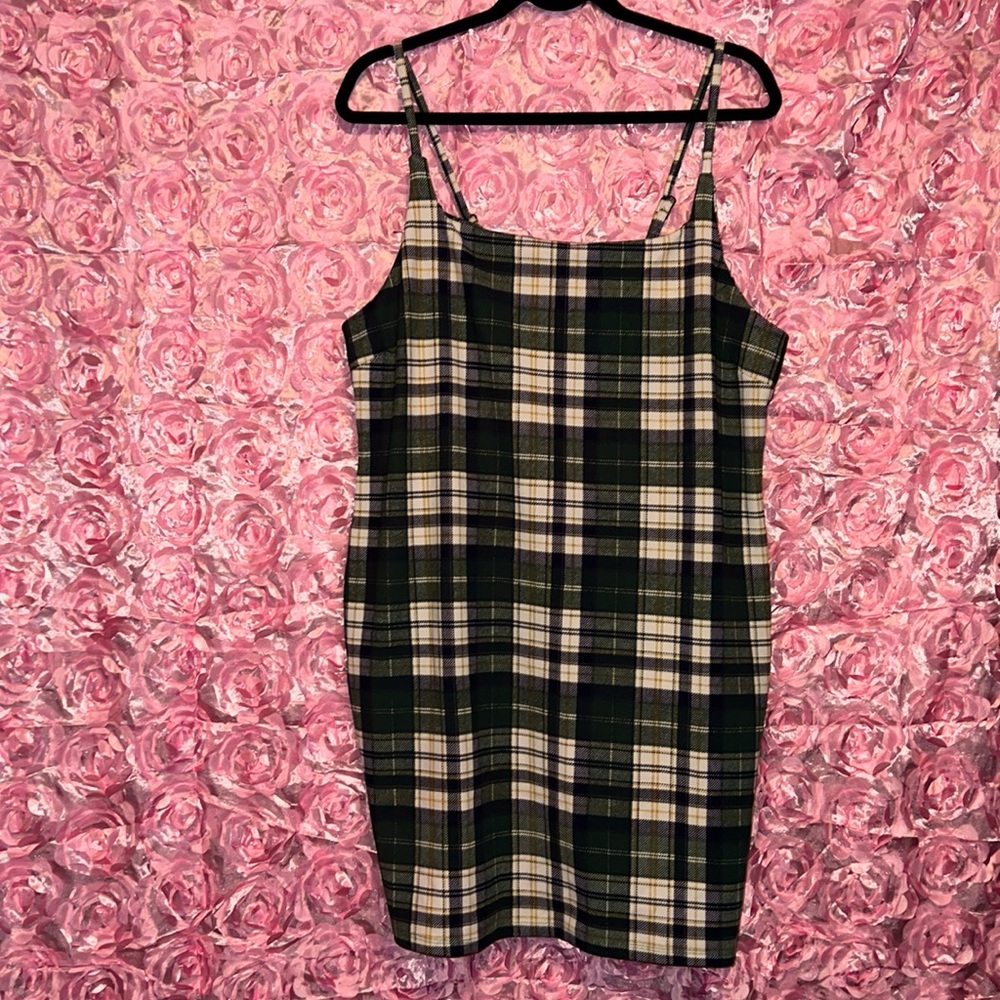 Plaid dress with crop top